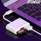 3-in-1 Lightning TypeC To SD & TF Card USB Camera AdapterFor iPhone iPad Card Reader USB Dongle for USB Flash Plug Play